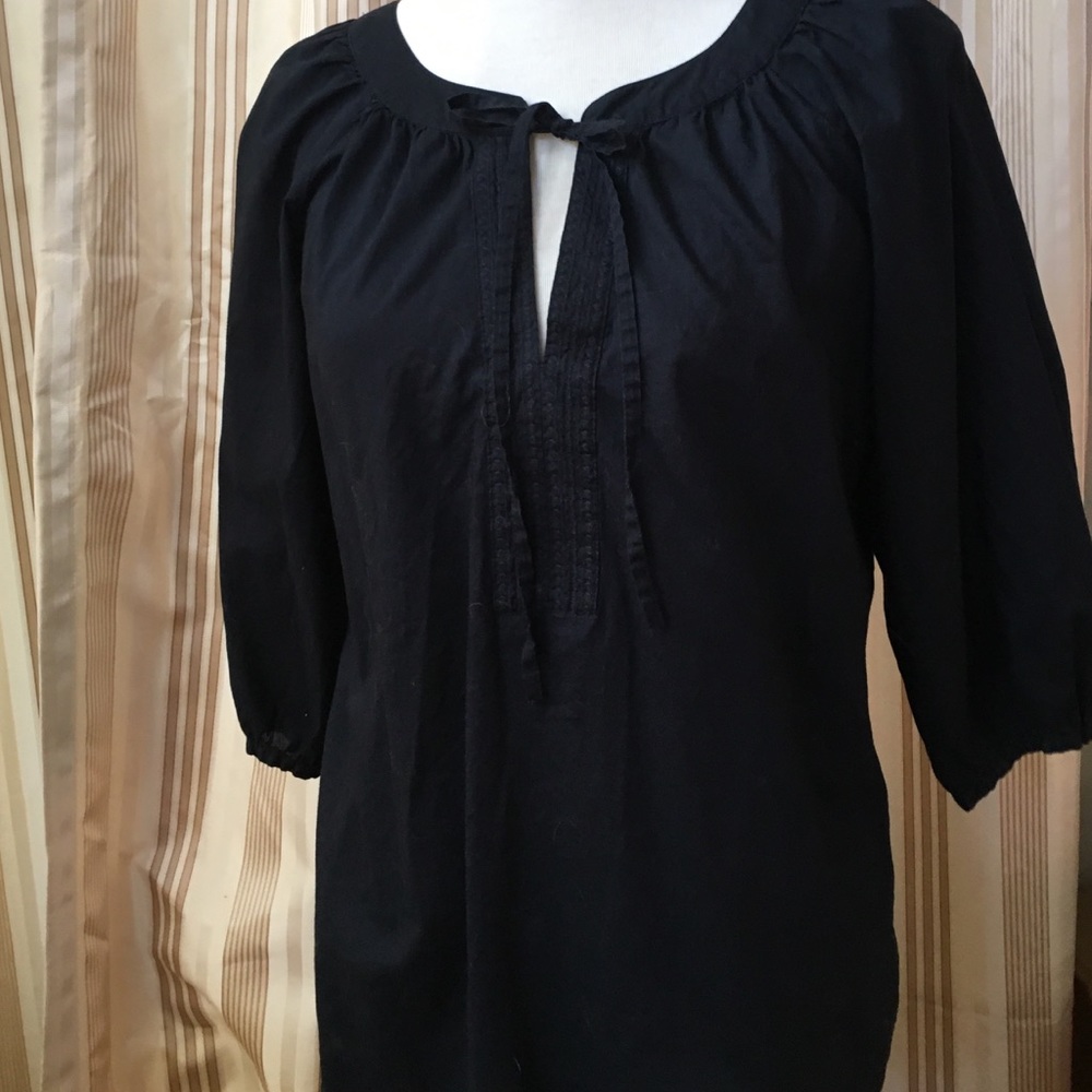 LOFT cotton blouse. Deep midnight blue. XS.